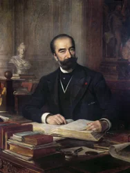 Porträt des französischen Präsidenten Marie François Sadi Carnot (1837-1894)